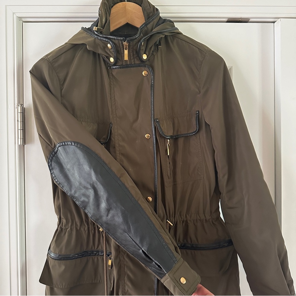 Zara Basic Utility Full Zip Cinch Lightweight Hoo… - image 6